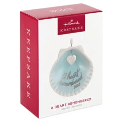 Hallmark A Heart Remembered 2023 Porcelain Ornament 9 Hallmark A Heart Remembered 2023 Porcelain Ornament -Home Decoration Sale A Heart Remembered Seashell Keepsake Ornament 1799QHX3037 04