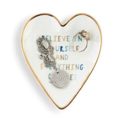Demdaco Believe In Yourself Art Heart Trinket Dish -Home Decoration Sale Believe In Yourself Art Heart Trinket Dish 1003480395 03