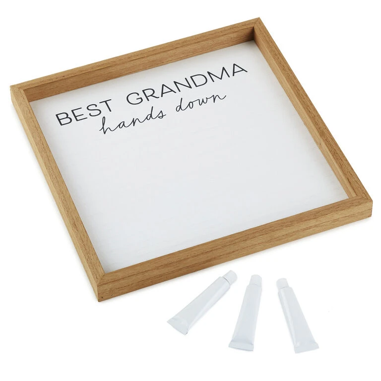 Hallmark Best Grandma Hands Down Wood Sign Handprint Kit 1 Hallmark Best Grandma Hands Down Wood Sign Handprint Kit