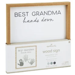 Hallmark Best Grandma Hands Down Wood Sign Handprint Kit 6 Hallmark Best Grandma Hands Down Wood Sign Handprint Kit -Home Decoration Sale Best Grandma Wood Sign Handprint Kit With Paints 1BBY4848 03