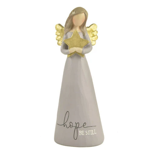 Blossom Bucket Hope Be Still Angel Figurine, 5.5" -Home Decoration Sale Blossom Bucket Hope Angel Figurine 191112693 01