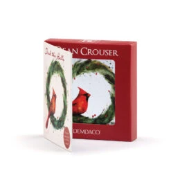 Cardinal On Holly Wreath Magnet Ornament And Matching Card -Home Decoration Sale Cardinal Magnet Ornament With Card 2020230116 03