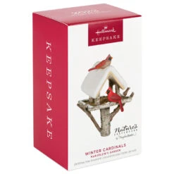 Hallmark Marjolein's Garden Winter Cardinals Ornament -Home Decoration Sale Cardinals Birdfeeder Keepsake Ornament 1899QXR8099 04