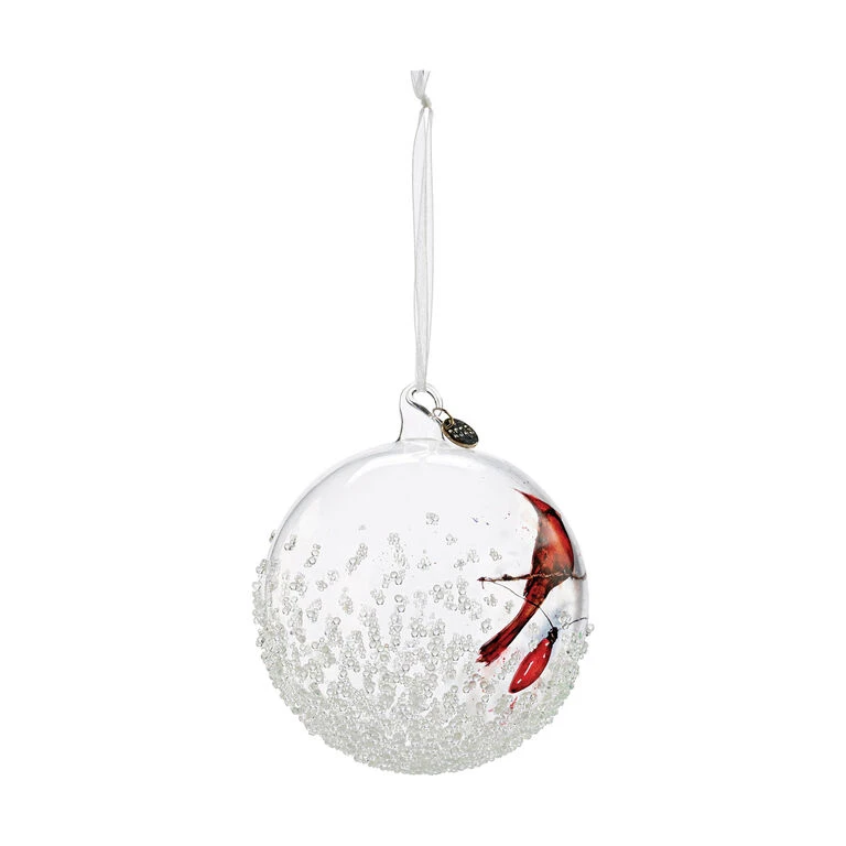 Cardinals On Light String 2023 Blown Glass Ornament 2 Cardinals On Light String 2023 Blown Glass Ornament - Image 2