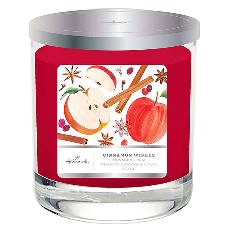 Hallmark Cinnamon Wishes 3-Wick Jar Candle, 16 Oz. 1 Hallmark Cinnamon Wishes 3-Wick Jar Candle, 16 Oz.