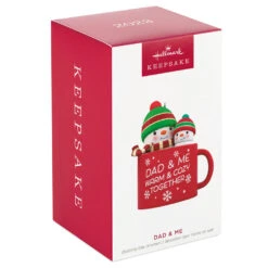 Hallmark Dad & Me Hot Cocoa Mug 2023 Ornament -Home Decoration Sale Dad Me Snowmen in Mug Keepsake Ornament 1599QGO2579 04