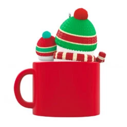 Hallmark Dad & Me Hot Cocoa Mug 2023 Ornament -Home Decoration Sale Dad Me Snowmen in Mug Keepsake Ornament 1599QGO2579 06