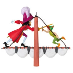 Hallmark Disney Peter Pan 70th Anniversary Swashbuckling Showdown Ornament -Home Decoration Sale Disney Peter Pan and Hook Keepsake Ornament 2499QXD6617 06