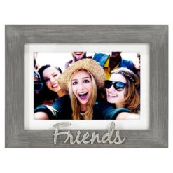 Malden Friends Gray Distressed Wood Picture Frame, 4x6/5x7