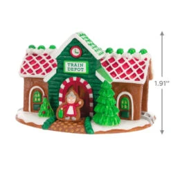 Hallmark Season's Treatings Special Edition Ornament -Home Decoration Sale Gingerbread Train Depot Keepsake Ornament 1899QXT4117 03
