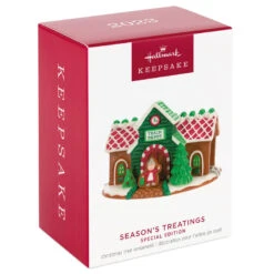 Hallmark Season's Treatings Special Edition Ornament -Home Decoration Sale Gingerbread Train Depot Keepsake Ornament 1899QXT4117 04