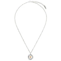 Heart Charm Dear You My Love Necklace, 17.5" 5 Heart Charm Dear You My Love Necklace, 17.5" -Home Decoration Sale Gold Heart Silver Charm Necklace 1005060053 03