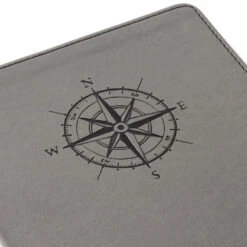 Hallmark Gray Etched Compass Faux Leather Notebook -Home Decoration Sale Gray Etched Compass Faux Leather Notebook 1HWJ1851 05
