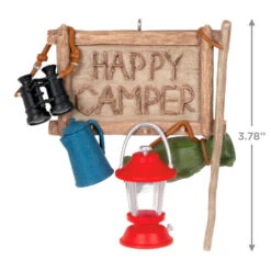 Hallmark Happy Camper Ornament -Home Decoration Sale Happy Camper Sign and Gear Keepsake Ornament 1899QGO2917 03