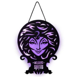Hallmark Disney The Haunted Mansion Madam Leota Lighted Hanging Sign, 11x16 -Home Decoration Sale Haunted Mansion Madame Leota Metal Sign With Light 1HGN1503 04