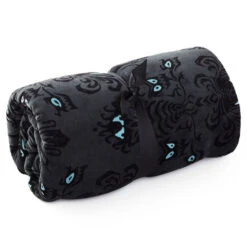 Hallmark Disney The Haunted Mansion Glow-in-the-Dark Throw Blanket, 50x60 -Home Decoration Sale Haunted Mansion Wallpaper Pattern Fuzzy Blanket 1HGN1280 03