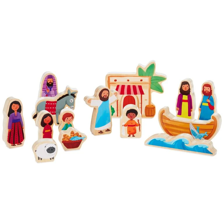 Hallmark Jesus And Friends Wood Play Set, 14 Pieces 1 Hallmark Jesus And Friends Wood Play Set, 14 Pieces