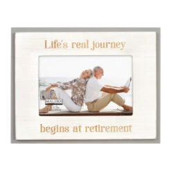 Malden Life's Journey Begins At Retirement Wood Picture Frame, 4x6