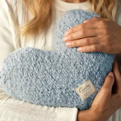 Demdaco Soft Blue Giving Heart Pillow -Home Decoration Sale Light Blue Weighted Heart Pillow 1004440133 03