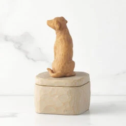 Willow Tree Light Brown Dog Figurine Keepsake Box -Home Decoration Sale Light Brown Dog Figurine Keepsake Box 28176 03