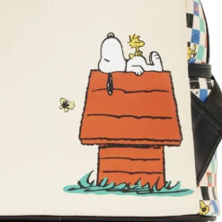 Loungefly Peanuts Snoopy And Woodstock Checkered Mini Backpack -Home Decoration Sale Loungefly Peanuts Snoopy Checkered Mini Backpack PNBK0025 04