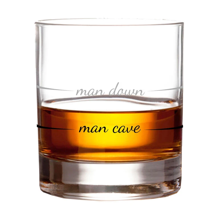 Man Cave Man Down Rocks Glass, 10 Oz. 3 Man Cave Man Down Rocks Glass, 10 Oz. - Image 3