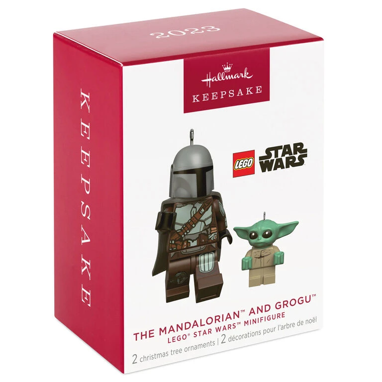Hallmark The Mandalorian™ And Grogu™ LEGO® Star Wars™ Minifigure Ornaments, Set Of 2 4 Hallmark The Mandalorian™ And Grogu™ LEGO® Star Wars™ Minifigure Ornaments, Set Of 2 - Image 4