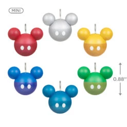 Hallmark Mini Disney Mickey Mouse Ornaments, Set Of 6 -Home Decoration Sale Mickey Ears Balls Keepsake Ornaments 1599QSB6217 03