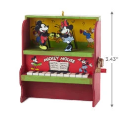 Hallmark Disney Mickey And Minnie Let's Dance! Musical Ornament With Motion -Home Decoration Sale Mickey and Minnie Piano Keepsake Ornament 2699QXD6717 03