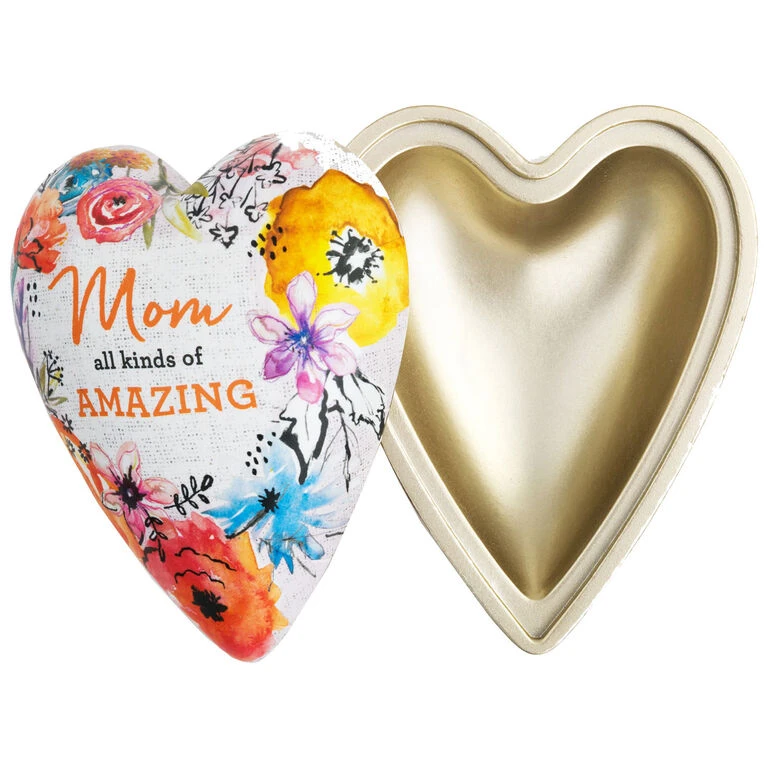 Amazing Mom Art Heart Trinket Box, 3.5" 3 Amazing Mom Art Heart Trinket Box, 3.5" - Image 3