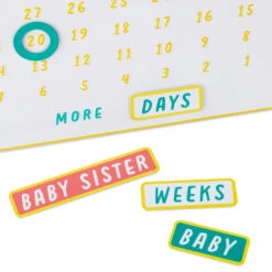 Hallmark So Excited To Meet You Magnetic Baby Countdown Board -Home Decoration Sale New Baby Pregnancy Countdown Calendar 1BBY4821 03