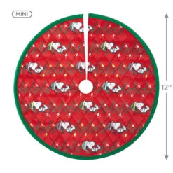 Hallmark Mini The Peanuts® Gang Snoopy Christmas Tree Topper And Tree Skirt, Set Of 2 -Home Decoration Sale Peanuts Snoopy Mini Keepsake Tree Skirt and Topper 2599QSB6249 04