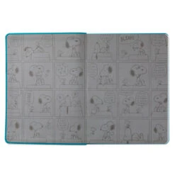 Hallmark Peanuts® Snoopy And Woodstock Faux Leather Notebook -Home Decoration Sale Peanuts Snoopy and Woodstock Etched Blue Notebook 1HWJ7053 03
