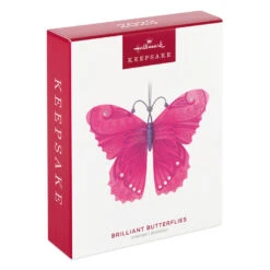 Hallmark Brilliant Butterflies Ornament -Home Decoration Sale Pink and Purple Butterfly Keepsake Ornament 1799QXR8077 04