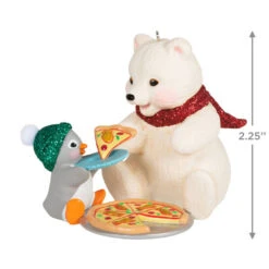 Hallmark Snowball And Tuxedo Sharing A Slice Ornament -Home Decoration Sale Polar Bear and Penguin Keepsake Ornament 1799QXR8049 03