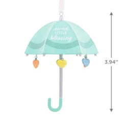 Signature Baby Umbrella Porcelain Hallmark Ornament -Home Decoration Sale Signature Baby Umbrella Porcelain Christmas Ornament 1HDL2175 03