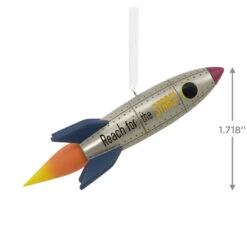 Signature Rocket Ship Hallmark Ornament -Home Decoration Sale Signature Rocket Ship Christmas Ornament 1HDL2176 03
