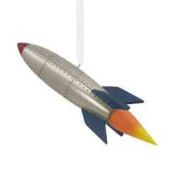 Signature Rocket Ship Hallmark Ornament -Home Decoration Sale Signature Rocket Ship Christmas Ornament 1HDL2176 06