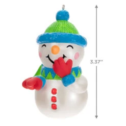 Hallmark Pull My Finger Snowman Ornament With Sound -Home Decoration Sale Snowman With BlueGreen HatScarf Keepsake Ornament 2199QGO2829 03