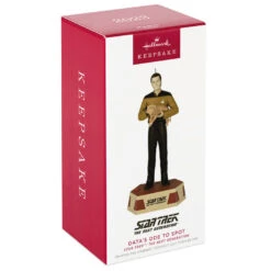 Hallmark Star Trek™: The Next Generation Data's Ode To Spot Ornament With Sound -Home Decoration Sale Star Trek Data With Cat Keepsake Ornament 2299QXI7029 04
