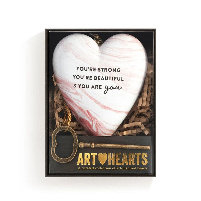 Demdaco Strong Beautiful You Art Heart With Key Stand 4 Demdaco Strong Beautiful You Art Heart With Key Stand - Image 4