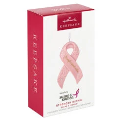 Hallmark Strength Within Pink Ribbon Porcelain Ornament Benefiting Susan G. Komen® -Home Decoration Sale Susan G Komen Pink Ribbon Keepsake Ornament 1999QXI7427 04