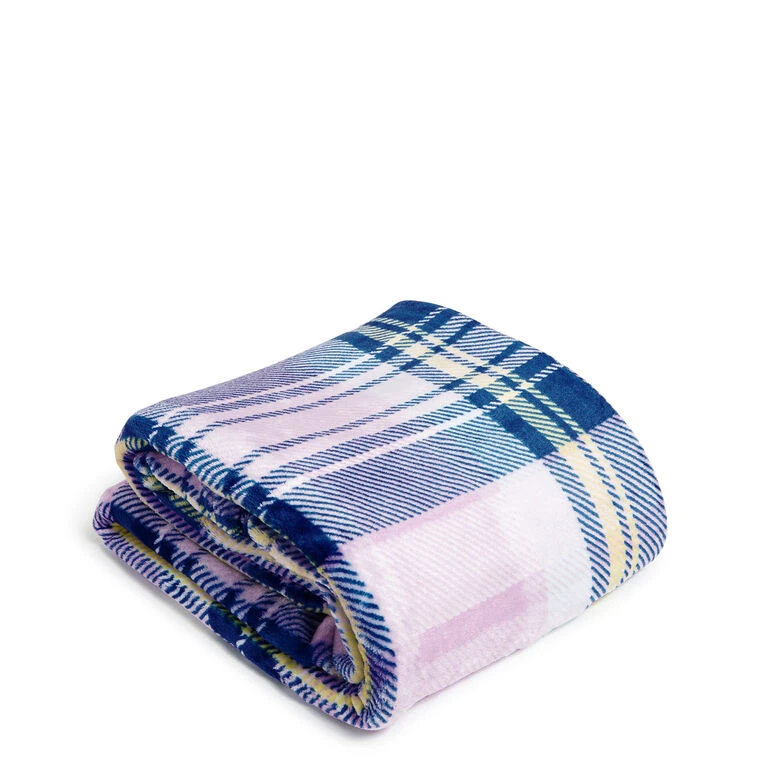 Vera Bradley Throw Blanket In Amethyst Plaid 1 Vera Bradley Throw Blanket In Amethyst Plaid
