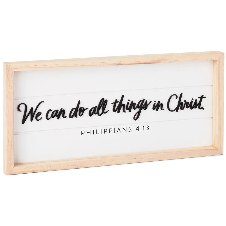 Hallmark We Can Do All Things In Christ Wooden Quote Sign, 15x7 1 Hallmark We Can Do All Things In Christ Wooden Quote Sign, 15x7
