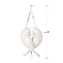 Hallmark Our Anniversary 2023 Porcelain Ornament -Home Decoration Sale White Love Birds Anniversary Keepsake Ornament 1999QHX3069 03