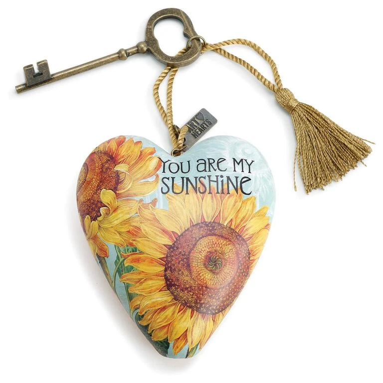 You Are My Sunshine Art Heart Sculpture, 4" 1 You Are My Sunshine Art Heart Sculpture, 4"